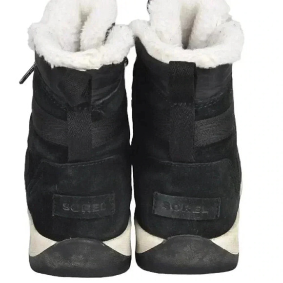 Sorel Whitney II Flurry Waterproof  Boot Suede Insulated Black Size 8 - Picture 9 of 14